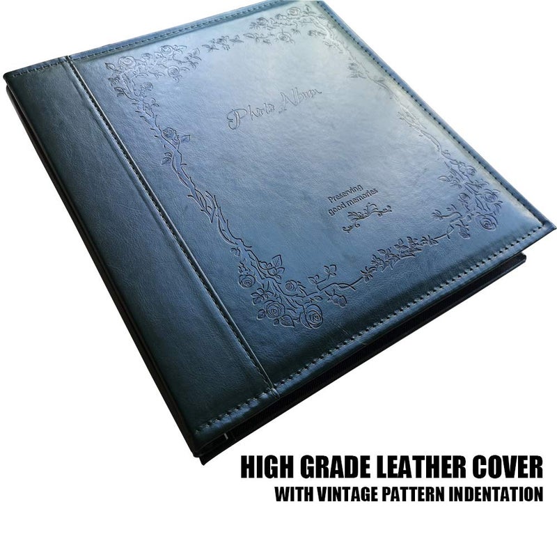 TOTOCAN Large Photo Albums 5x7 360 Pockets, Holds 360 5x7 Photos with Writing Space Memo, Extra Large Capacity Picture Album with Vintage Leather Cover, Family, Baby, Wedding, Travel Photo Book (DarkGreen) - Image 2